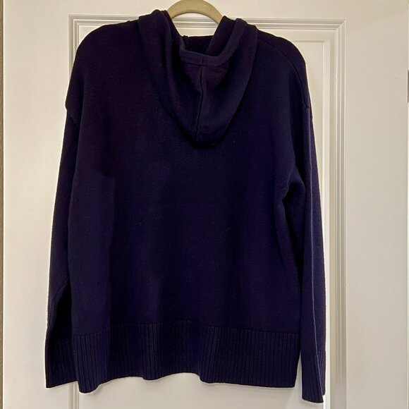 Zara Matching Set, Hoodie Sweater, Jogger Pants, Navy Blue, Knit - Picture 5 of 9